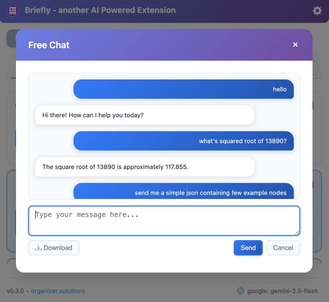Free Chat Interface